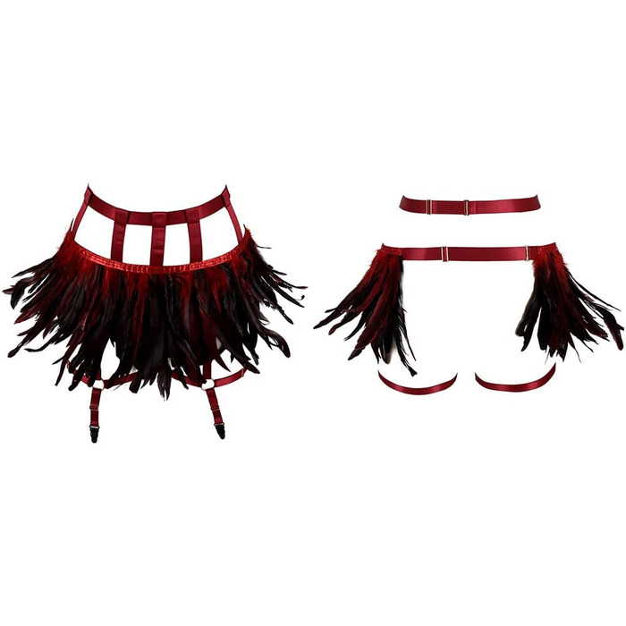 Жіночі мереживні набедрені стрічки, набедрені стрічки, пояс для шкарпеток, ремінь-підтяжки, готичний стиль, для клубів, вечірок, танців, фестивалів (білий, винний)