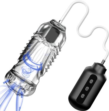 Електричний масажер для чоловіків PLNTLE Fleshlightight з 7 режимами вібрації та всмоктування. Інтимний масажер для чоловіків, компактний, тихий.