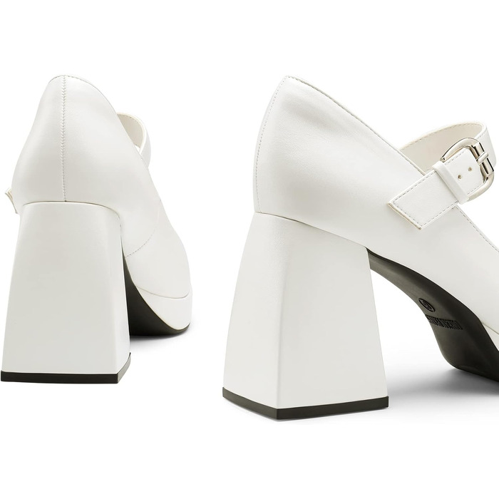Жіночі туфлі Mary Jane Dream Pairs, білі, екошкіра (PU), розмір 38.5 EU