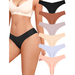 Сліпекс для жінок ALL OF SHE, 6 шт. XL, безшовні, сексуальні труси, танга, багато кольорів