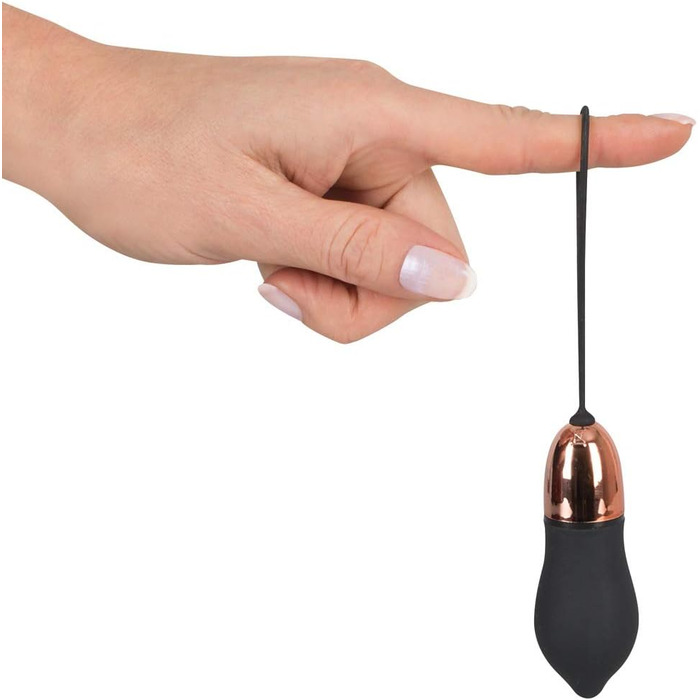 ORION Bullet-Ei - інтимний масажер для жінок та чоловіків, 7 режимів вібрації, з петлею та пультом керування, мідний дизайн, чорний колір