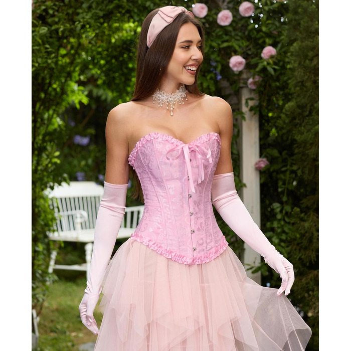 Корсетний топ SZIVYSHI для повного бюсту: готичний корсет, бюстгальтер, рожевий