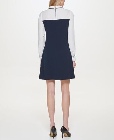 Сукня міні Tommy Hilfiger жіноча з довгим рукавом та коміром, колір 