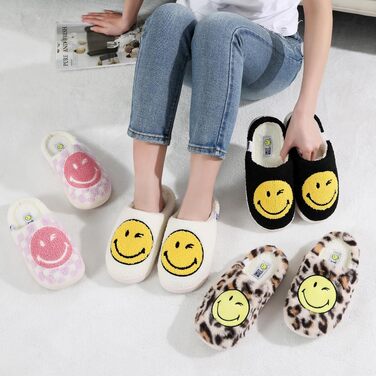 Зимові домашні капці SMILEYWORLD® з ефектом пам'яті Memory Foam, теплі плюшеві та м'які пантофлі для жінок та чоловіків (фіолетові в клітинку, 40/41 EU)