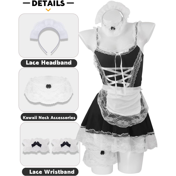 Костюм косплею Paloli Maid для жінок, розмір L-XL