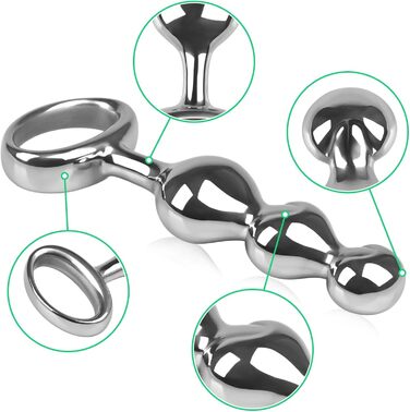 Анальний плагін Roluck з нержавіючої сталі, масажер простати та стимуляції G-точки, іграшки для дорослих для чоловіків та жінок