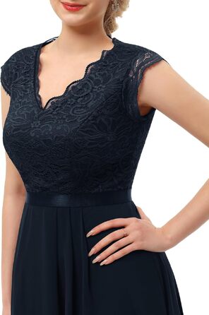 Сукня коктейльна Dressystar Daen для гостей на весілля, довжина міні, темно-синя (L)
