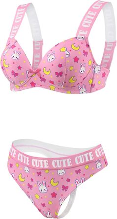 Піжамний комплект LittleForBig для жінок: топ-камізол та танга з бюстгальтером-бралеткою, спортивний стиль, рожевий, XL