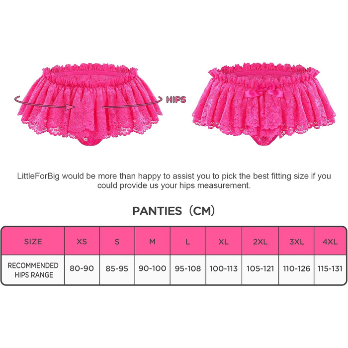 Формована спідниця-танга для кросдресерів та трансгендерів, рожевого кольору, XL