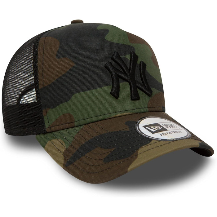 Кепка New Era 9FORTY A-Frame Trucker New York Yankees — зелена, унісекс, одна кнопка