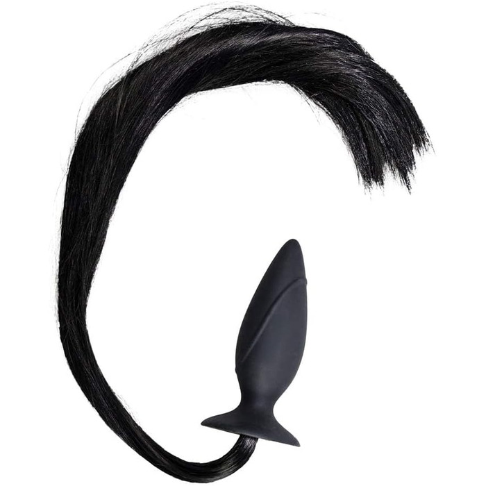 You2Toys Horny Pony Plug: анальний плагін з ніжками та хвостом, з силікону, чорний