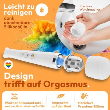 Вібратор-масажер Magic Wand для жінок – 20 режимів, 10 інтенсивностей, бездротовий, з силіконовою головкою, для кліторального масажу, секс-іграшка для пар та індивідуального використання (білий)