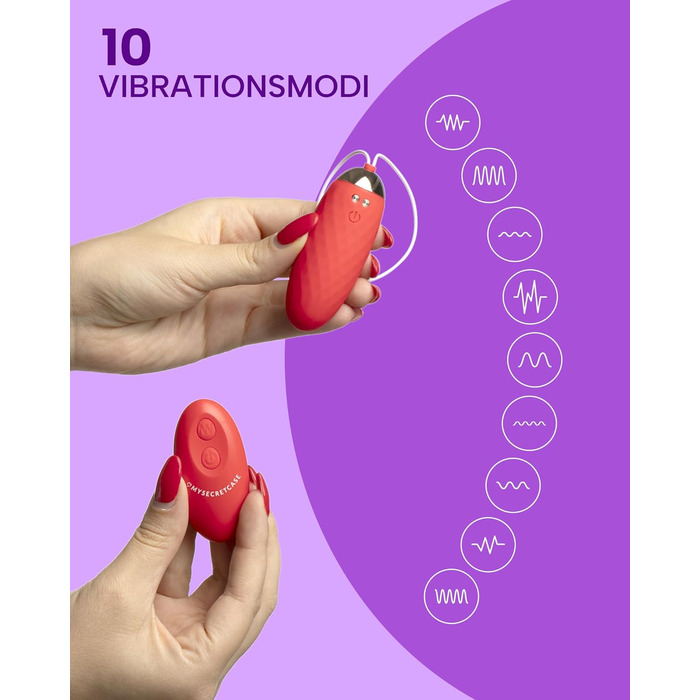 Vibro Ei для дорослих з пультом керування - вібратор для чоловіків, жінок та пар, стимулятор G-точки, червоний