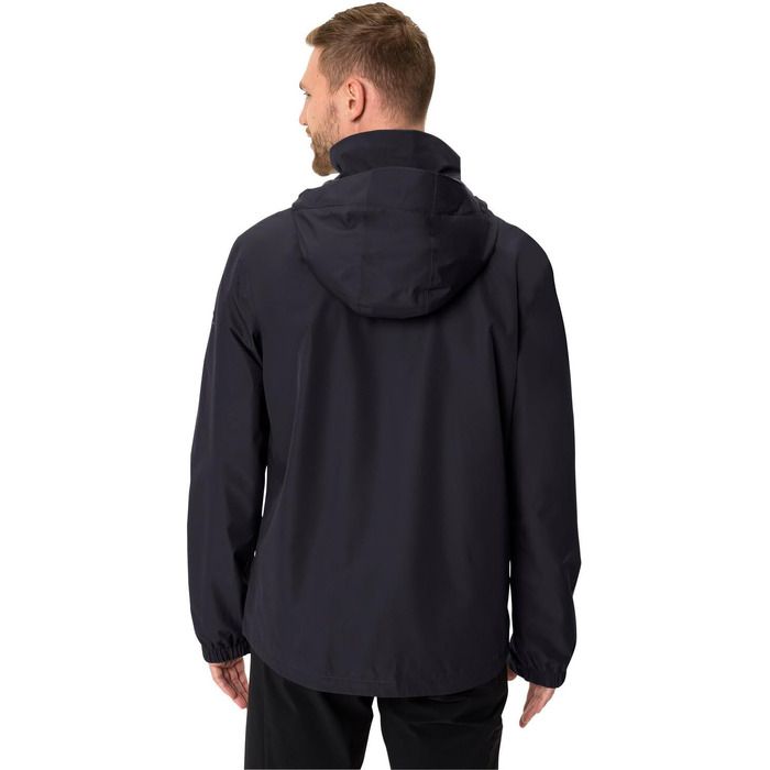 Чоловіча вітро- та водонепроникна куртка VAUDE Escape Light Jacket, дихаюча легка куртка для дощу, чорна, розмір 4XL