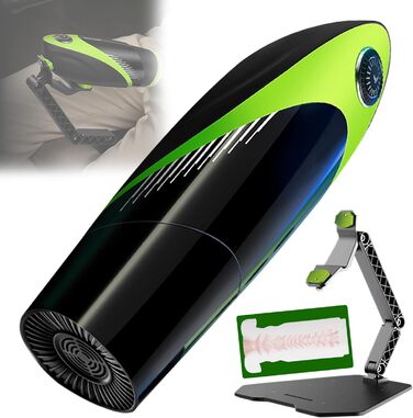 Електричний мастурбатор для чоловіків з 10 режимами, телескопічною функцією та вібрацією. 3D вагіна, модель з підставкою. Інтимні іграшки для чоловіків