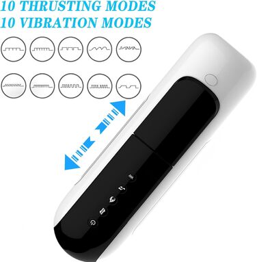 Автоматичний секс-іграшка для чоловіків з 10 режимами телескопічної дії та 10 режимами вібрації