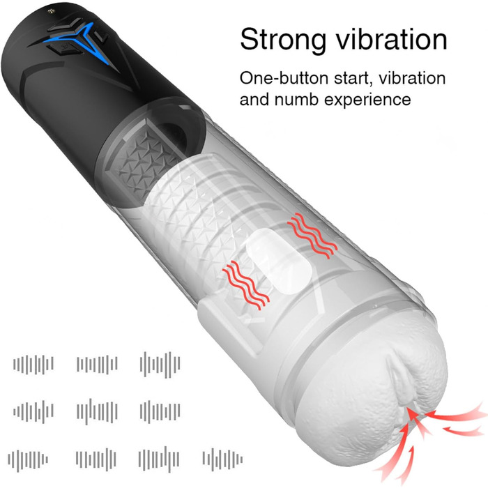 Електричний масажер для чоловіків – стимулятор пеніса з режимами всмоктування. Іграшка для дорослих