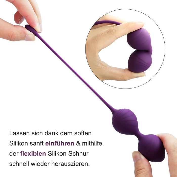 Набір YEVIOR Lust 3er для тренування м'язів тазового дна: 3 масажери, вібратор для жінок з пультом, стимуляція G-точки та клітора, 10 програм, водонепроникний, перезаряджається (фіолетовий)