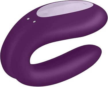 Satisfyer Double Joy Connect App - парний вібратор з керуванням через додаток | 9 см | Інтимні іграшки для пар | Сильні вібрації | Керування через додаток | Фіолетовий колір