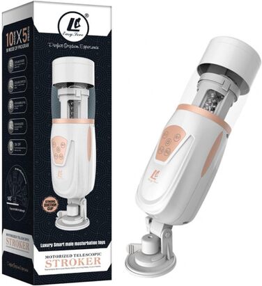 Автоматичний статевий аксесуар для самостійних задоволень з 10 телескопічними режимами та 5 швидкостями. Стимулятор з 3D силіконовою вагіною та пенісом.