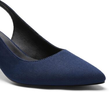 Жіночі туфлі-човники Dream Pairs Slingback на підборах, темно-сині замшеві, розмір 39 EU