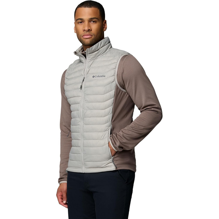 Чоловічий гібридний жилет Columbia Powder Pass Hybrid Vest, Flint Grey/Iron, розмір M