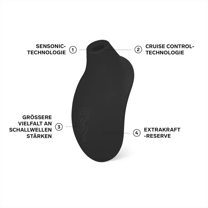 LELO Sona 2 Cruise - вібратор клітора для жінок з технологією SonicPulse™, чорний