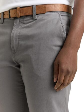 Чоловічі штани чинос Tom Tailor Denim Slim Fit з ременем, Castlerock Grey, 33W/32L