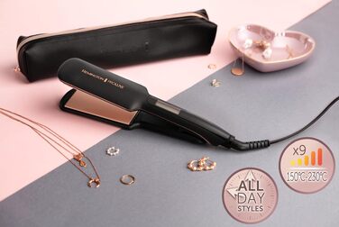 Випрямляч для волосся Remington PROluxe Midnight S9100B з керамічними пластинами 110 мм та OPTIheat, 150-230°C