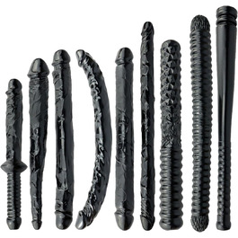 Анальний плагін з подвійним двійником, м'який анальний плагін, імітація пеніса для масажу G-точки та простати, велика іграшка для пар та гомосексуалів, 9-56 см