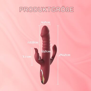 Вібратор PQKuss для жінок з кліторальною стимуляцією, анальний дildo, секс-іграшки 4 в 1, 30 режимів