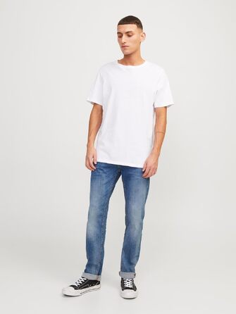 Чоловічі джинси Jack & Jones Slim Fit JJORIGINAL AM 781 синього кольору, пряма штанина, Denim