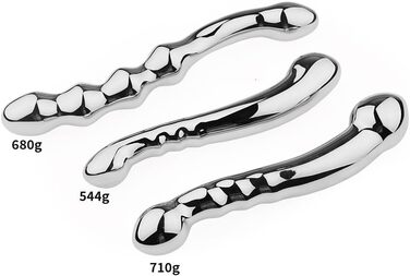 Анальний плаг з нержавіючої сталі GUYOS Doppelkopf для стимуляції G-точки та простати, 710г