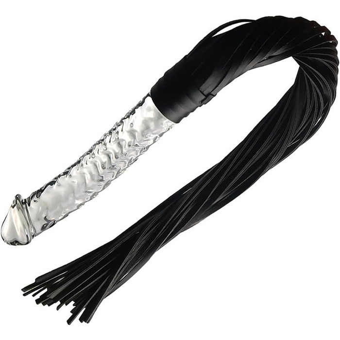 Лезбійський плетище з шкіри для БДСМ, 20 см. Іграшки для пар, анальні пробки, плети, шкіряні іграшки для дорослих