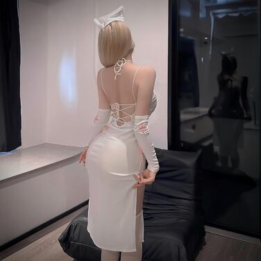 Костюм медсестри на Хелловін JasmyGirls: сексуальний набір для косплею, серіали, аніме, білий, X-Small - Medium