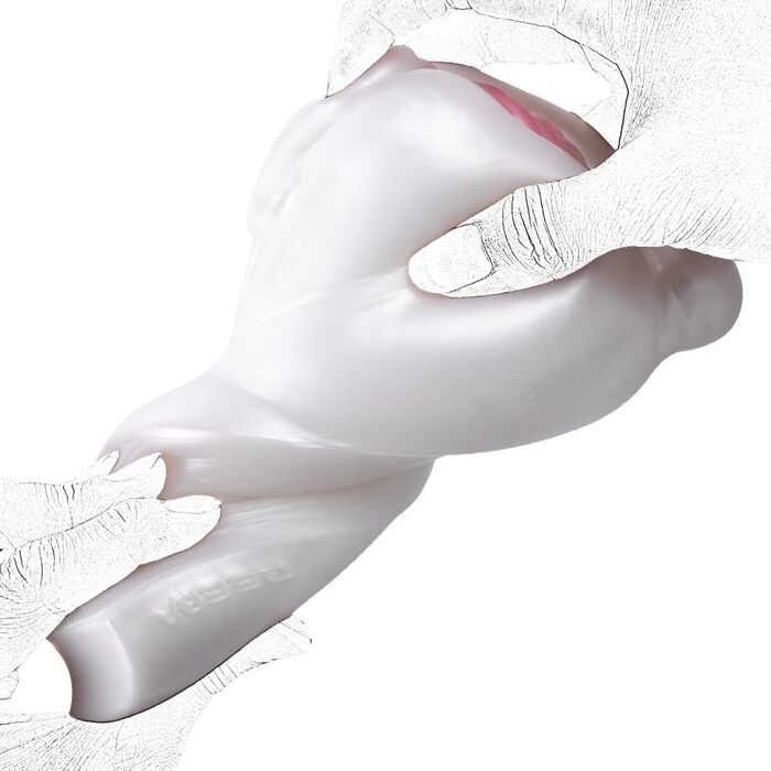 Реалістичний мастурбатор для чоловіків з подвійним каналом, 3D вагіна, клітор, анус. Іграшка для сексуального задоволення, еротичний мастурбатор Alien Fantasy.