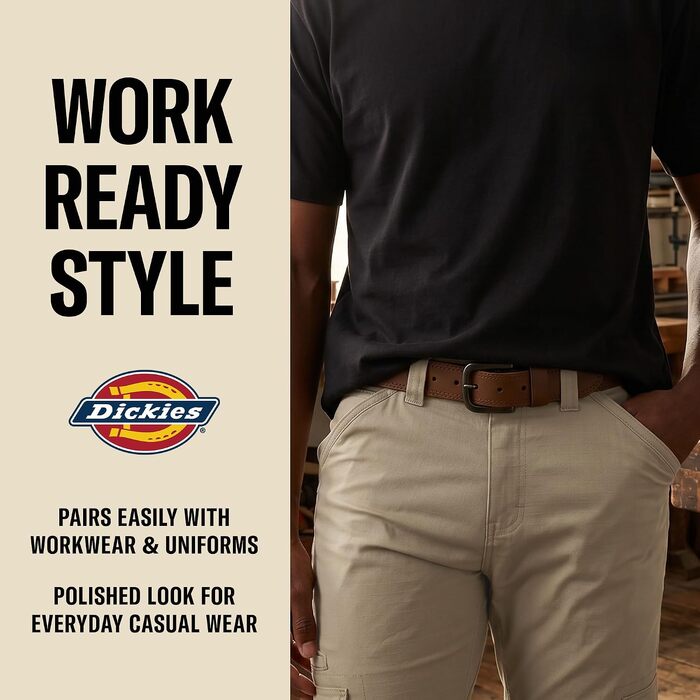 Чоловічий прогулянковий промисловий ремінь Dickies, міцний робочий пояс, колір бежевий (розмір 46 / талія 44)