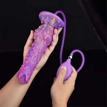 Світловий інопланетний яйцеклад Dildo з п'ятьма світлими яйцями, пневматичний фентезі-дилдo, дилдo для відкладання яєць, сліпуча куля, анальний дилдo, мастурбатор G-Spot, секс-іграшки для жінок та чоловіків