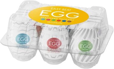 TENGA EGG Easy Beat: Мастурбатор для чоловіків (набір 6 шт.) з різними структурами