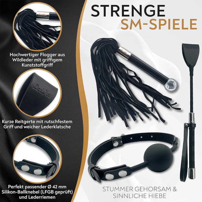 Набір для BDSM від DaniChou: іграшки для дорослих, фетіш, зв'язування, петарди, щипці, маски для очей, набір для пар