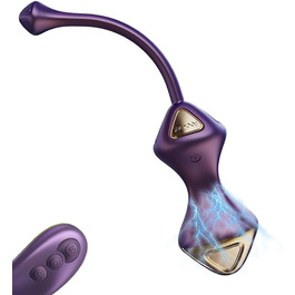 Електричний анальний вібратор Beckenbodentrainer для жінок з 5 рівнями шоку та 7 режимами вібрації. Стимулятор для вагіни та анусу, для пар. Колір: фіолетовий.