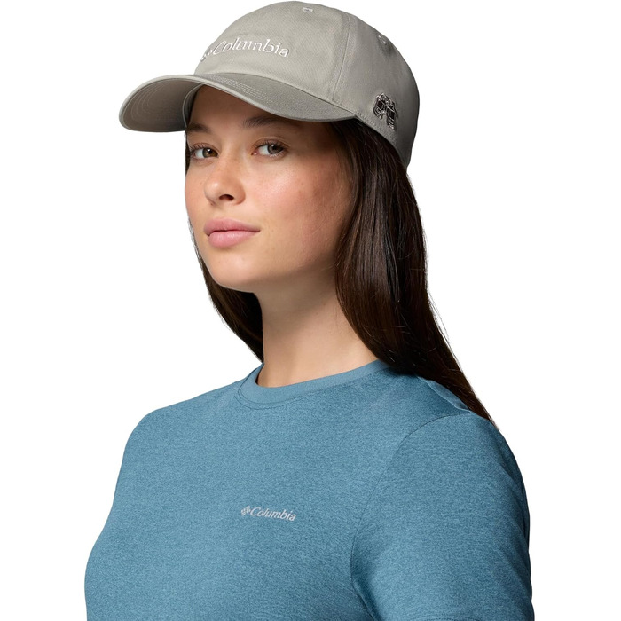 Кепка бейсболка Columbia Provisions Unisex, сіра (Flint Grey) з логотипом та принтом бінокля, один розмір