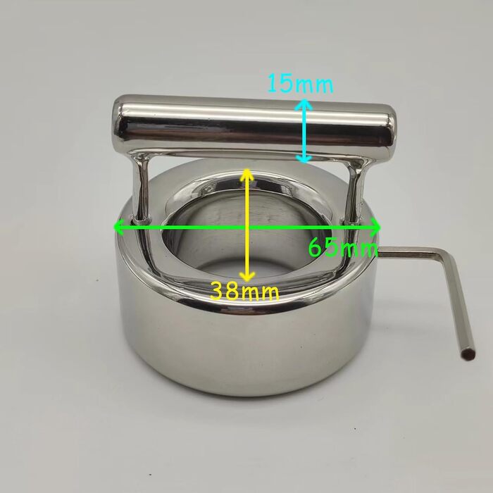 Сталевий кільцевий натягувач яєчок для чоловіків, SM-іграшка, сталевий натягувач яєчок, кільце для яєчок, натягувач пеніса, сталевий аксесуар для сексуальних ігор, Id:38/Висота:30/Діаметр:15