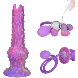 Надувний дилдо-овопозитор Kuaecr з 5 яйцями, силікон, фантазійний інопланетянин, анальний плагін, стимулятор G-точки, мастурбатор, екстремальна кладка яєць, секс-іграшки для жінок, чоловіків, пар