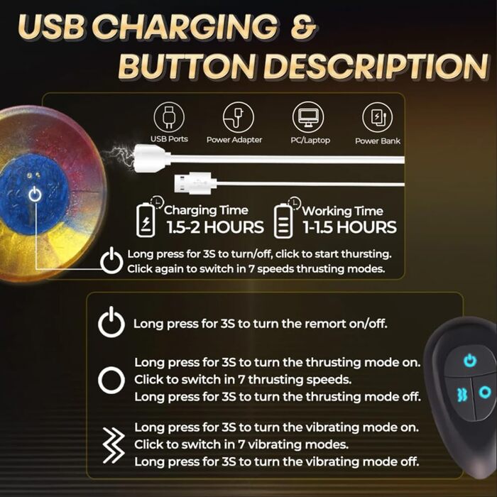 Анальний вібратор Lmgoc 23.6 см: монстр-вібратор з 7 режимами та стимуляцією простати для чоловіків та жінок