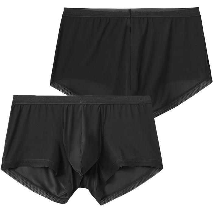 Сліпекс чоловічі прозорі сексуальні труси BIATWOWR з підсилювачем мішка для більшої привабливості та комфорту (2 шт.): різнокольорові, XL