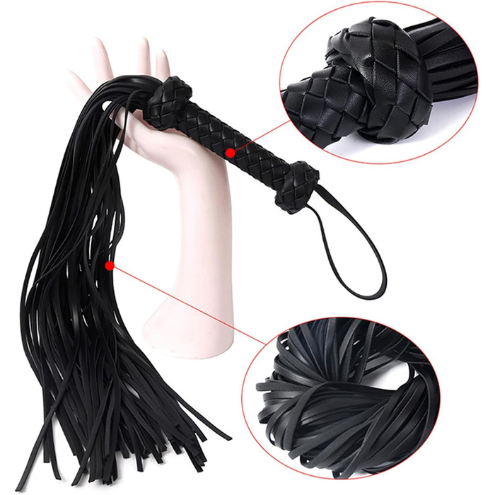 Пляшка для БДСМ: шкіряний плетище для еротичних ігор, косплею та зв'язування