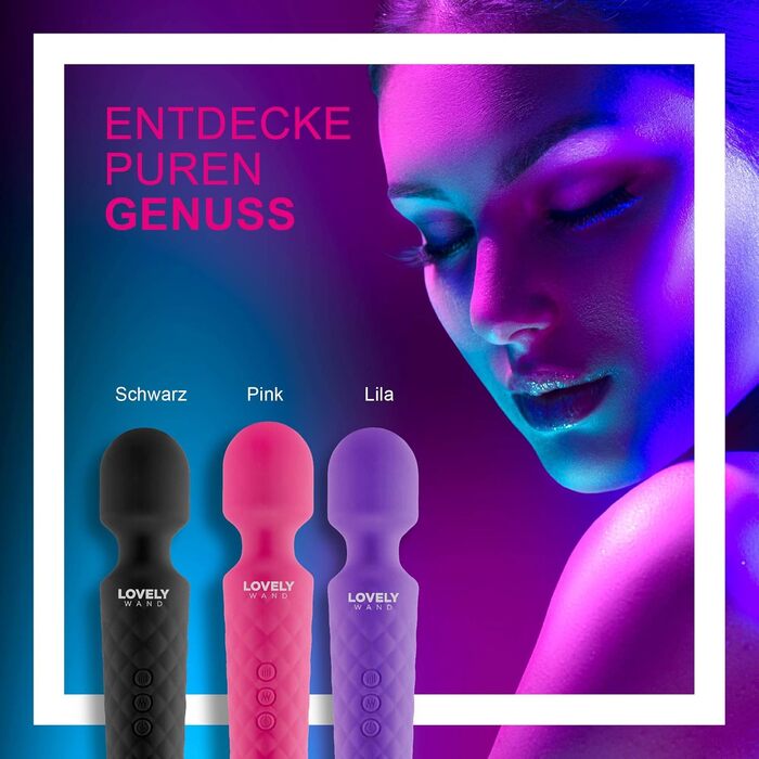 Вібратор для жінок Lovely Wand Violett - 20 режимів, акумулятор, водонепроникний