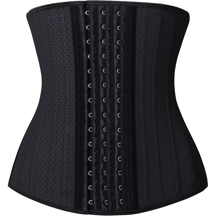 Корсет для фігури YIANNA Korett з латексу, чорний, 25 сталевих кісток, дихаючий, для жінок (XL)