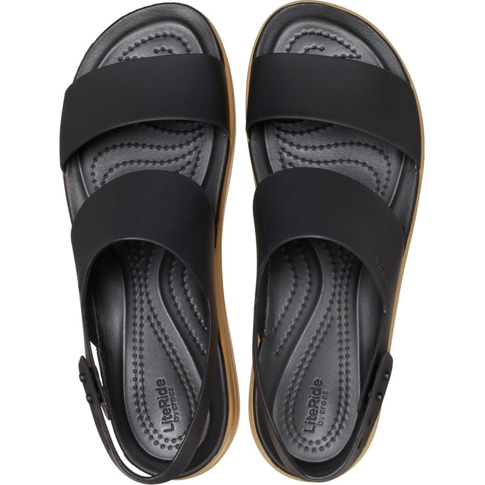 Жіночі сандалі-платформи Crocs Brooklyn Cuña Baja, чорний колір (Black Cashew), розмір 39/40 EU